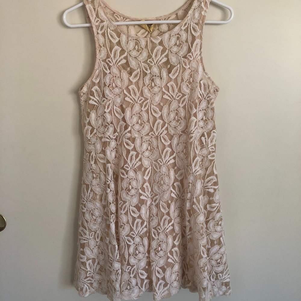 Free People Cream Lace Dress